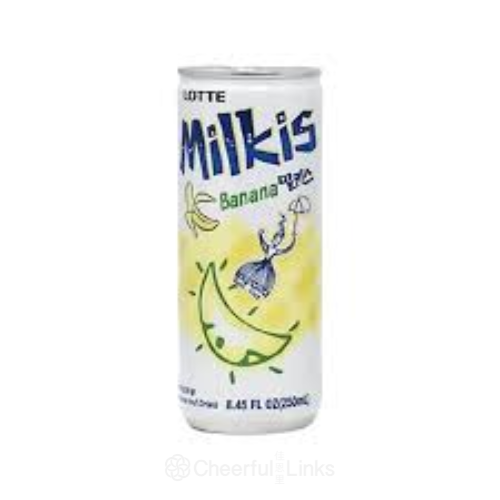 Lotte Milkis Milk Soda - Banana 250ml 樂天牛奶蘇打水 - 香蕉味
