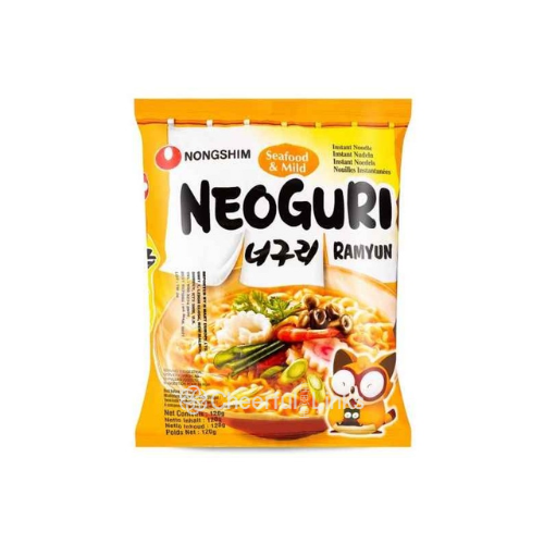 Nong Shim Noodles -  Neoguri Ramyun (Mild) 120g 農心浣熊麵昆布海鮮風味麵(清淡口味-微辣)