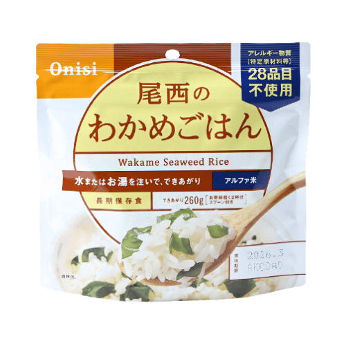 Onisi Alpha rice - Seaweed 100g 尾西食品方便米飯紫菜味