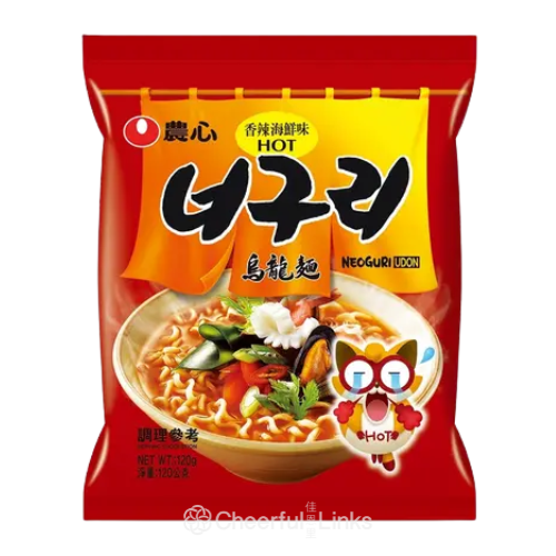 Nong Shim Noodles - Neoguri Ramyun (HOT) 120g 農心香辣海鮮麵