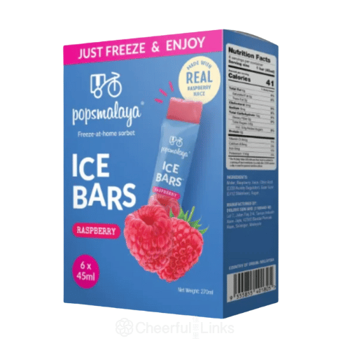 PopsMalaya Ice Bars - Raspberry (45ml*6) 270ml 樹莓冰棒