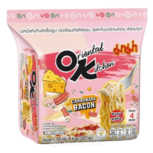 Mama OK Noodle - Carbonara Bacon Flavour Noodle 85g*4 媽媽奶油培根風味拌麵