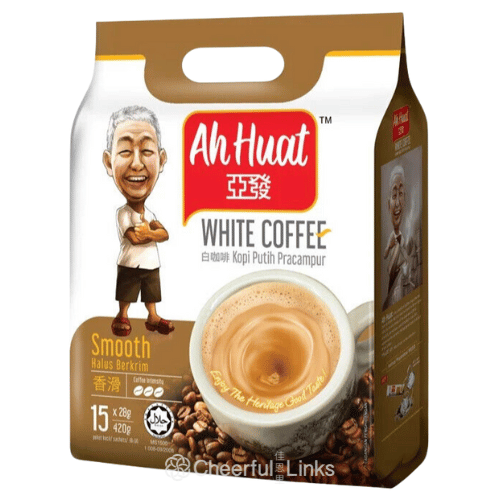 Ah Huat White Coffee 3in1 Smooth (28g*15) 阿發3合1 白咖啡