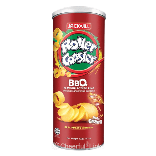 Jack n Jill Roller Coaster BBQ Flavour (Can) 100g 燒烤口味圈形零食