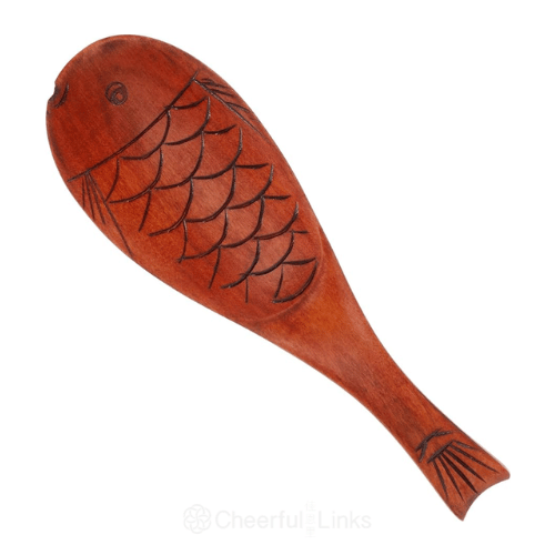 Natural Wood Fish Shape Rice Paddle each