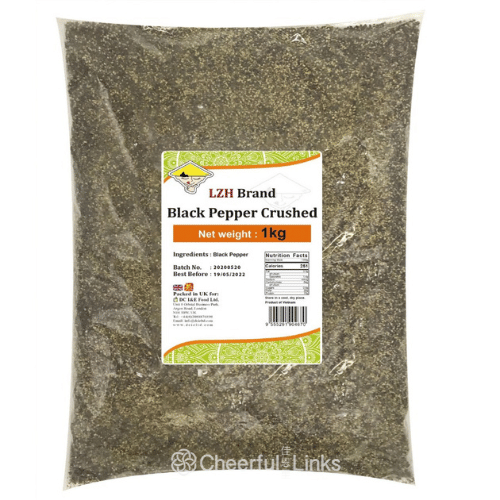 LZH Coarse Black Pepper 1kg 老字号黑胡椒碎