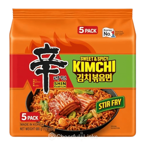 Nong Shim Shin Kimchi Sweet & Spicy Stir Fry Noodle 137g 農心泡菜甜辣炒麵 137克