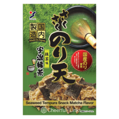Yamaei Crunchy Tempura Seaweed Nori Ten - Matcha 30g 山尾香脆天婦羅海苔天婦羅 - 抹茶味 30克